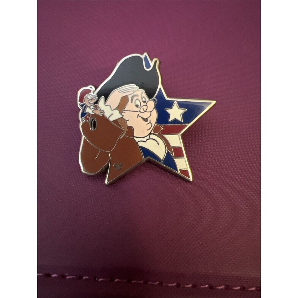 Disney Trading Pin‎ Salute Star American Flag Pin Patriotic Benjamin Franklin